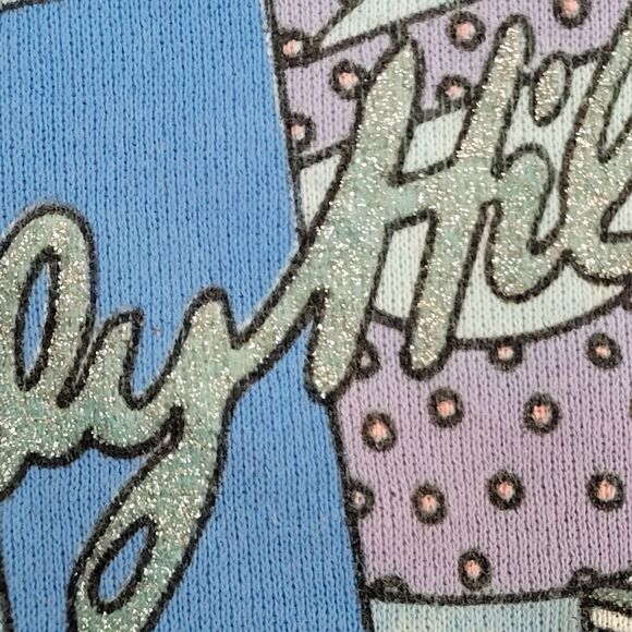 Vintage Beverly-Hills Sweatshirt Women Medium 20x22 Blue USA - Picture 13 of 14